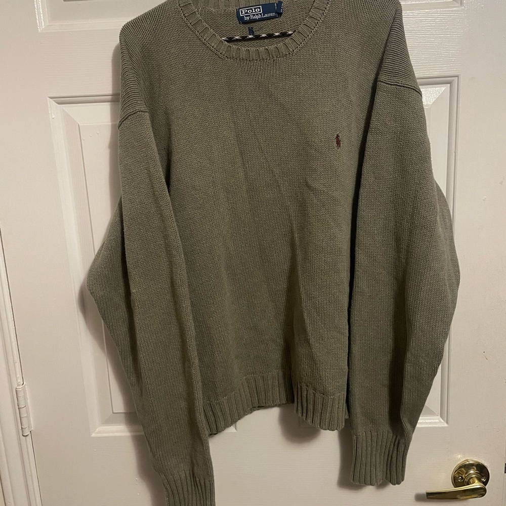 Polo by Ralph Lauren Men's Green Crewneck Sweater